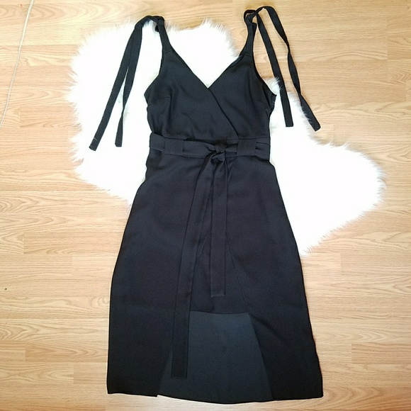 black wrap dress river island